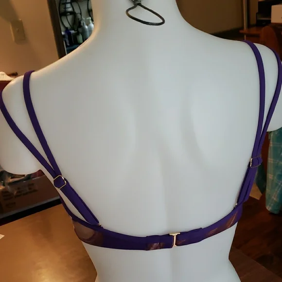 Tara Grinna Patterned Underwire Swim Top with Adjustable Straps 32/36 - Picture 7 of 7